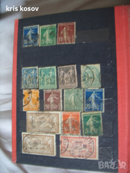 16 бр. стари пощенски марки от Франция, снимка 1
