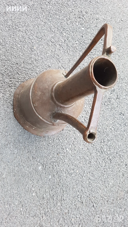 Османски бакърен  ибрик чайник с печати, снимка 1