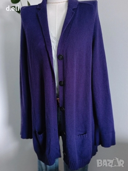 IRIS VON ARNIM Original Size L 100% Кашмир Дълга жилетка, снимка 1