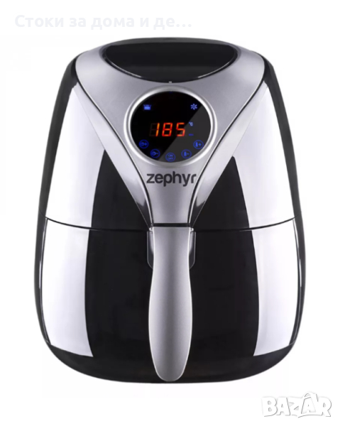 ✨Фритюрник с горещ въздух ZEPHYR ZP 1980 AI, 1600W, 2.6 литра, 80°C~200°C, Таймер, Черен , снимка 1