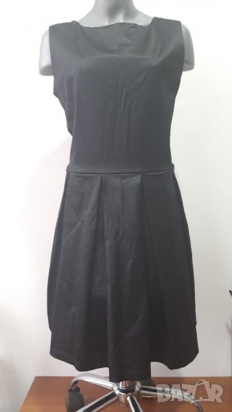 Нова дамска черна рокля размер Л, снимка 1