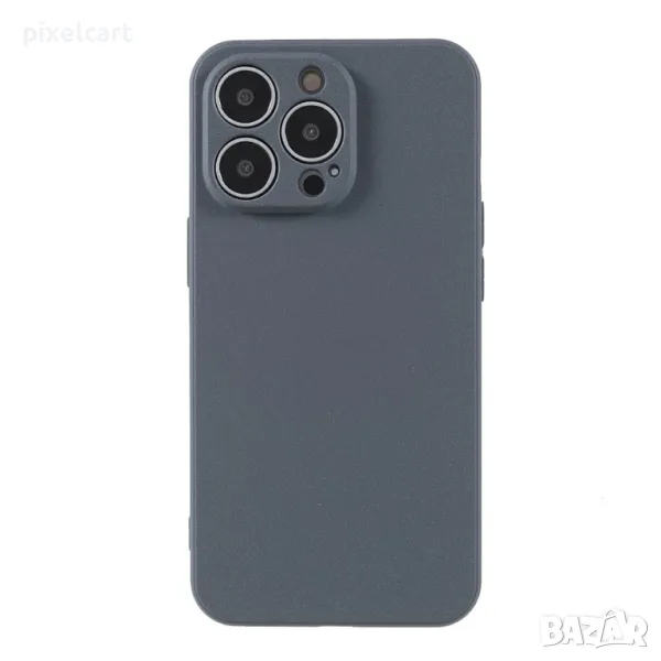 Силиконов Калъф Wear-Resistant за iPhone 13 Pro Max, Сив Мат, снимка 1