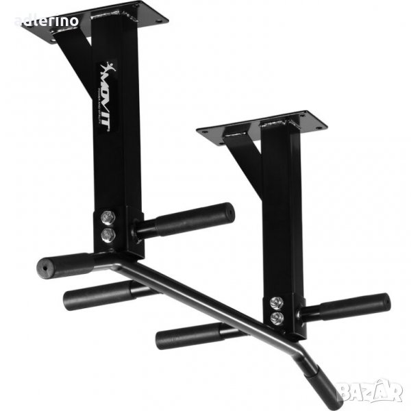 Професионален фитнес лост за набиране, за таван, 350 кг, черен, снимка 1