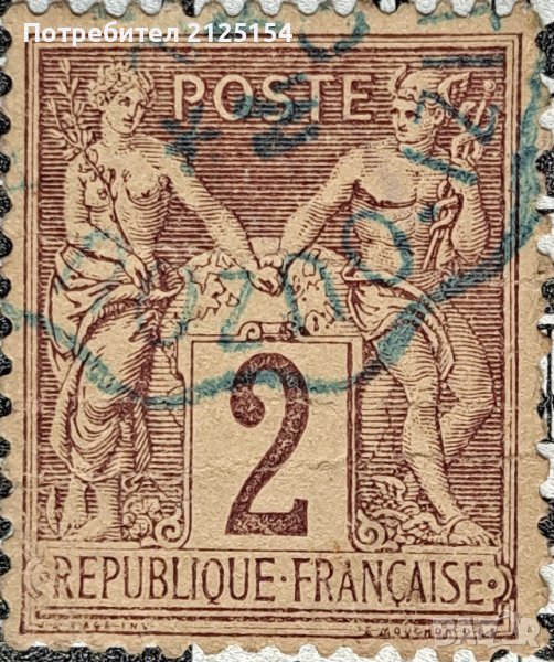 Лот от различни френски пощенски марки. , снимка 1