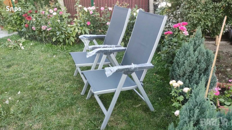 Комплект от 2 регулируеми стола, идеални за балкон, вътрешен двор или градина, снимка 1