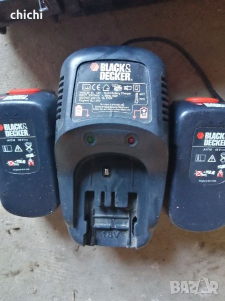 Зарядно BLACK&DECKER+ДВЕ БАТЕРИИ, снимка 1