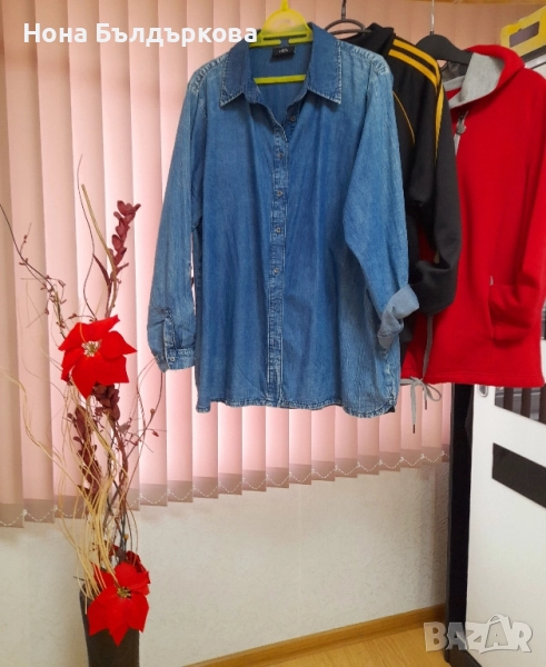 Дамска дънкова риза , снимка 1