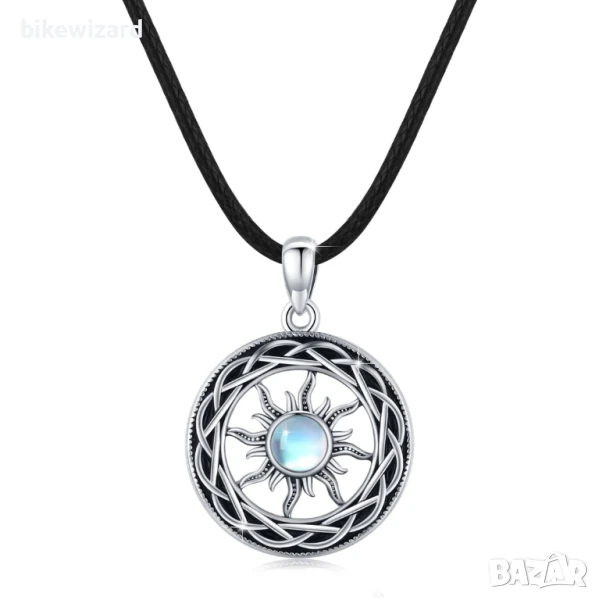GGBOOM Слънчево-лунен камък Колие, сребро 925 НОВО, снимка 1