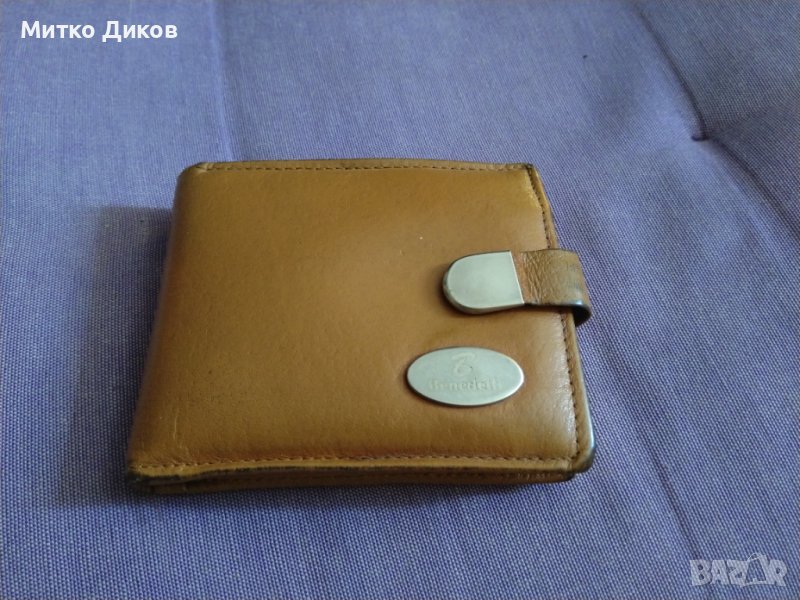 Bene Detty Paris марково портмоне естествена кожа  малко компактно 100х83мм, снимка 1