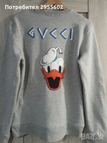 GUCCI Donald Duck сив суитчър XL, снимка 1