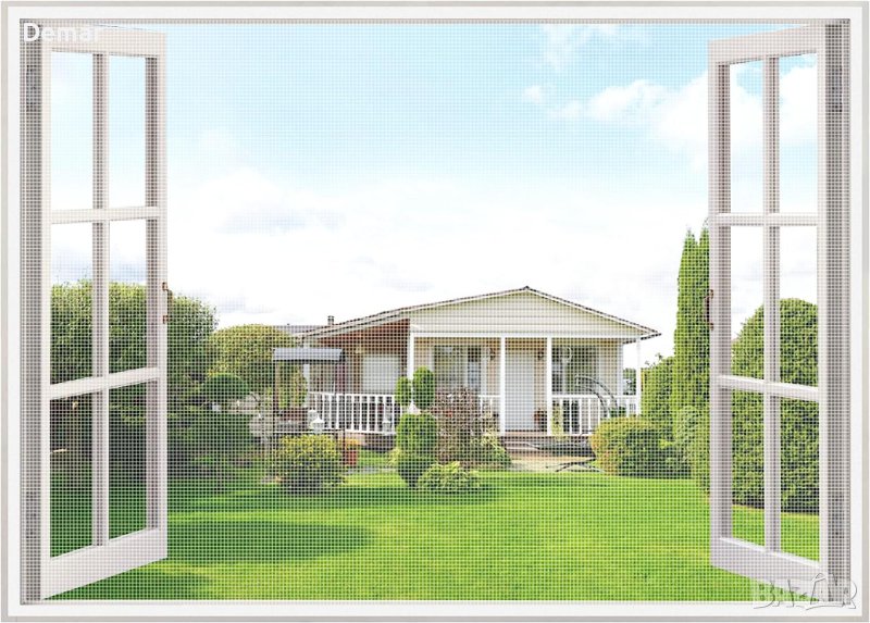 Самозалепваща мрежа / комарник 130 см х 150 см против насекоми, снимка 1