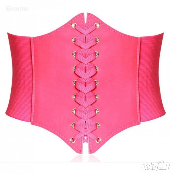 Розов корсет колан от еко кожа , снимка 1