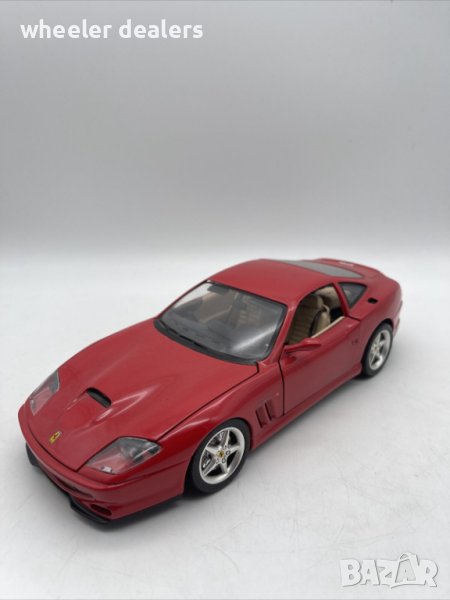 Метална количка Bburago Ferrari 550 maranello в мащаб 1/18, снимка 1