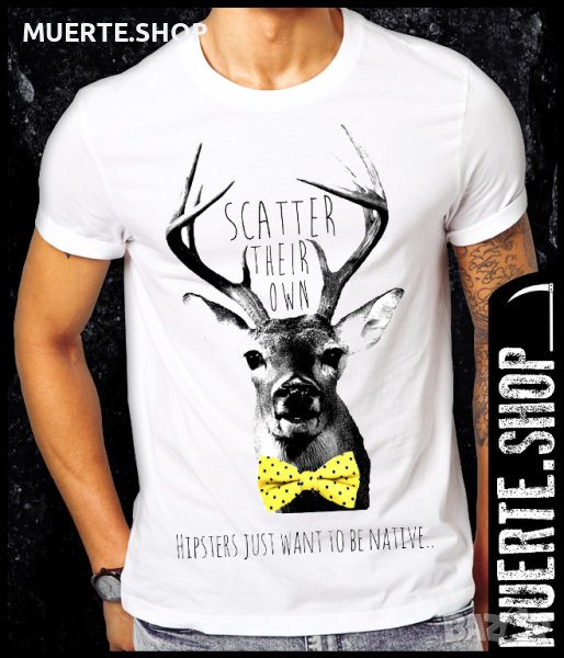 Тениска с щампа HIPSTER DEER, снимка 1