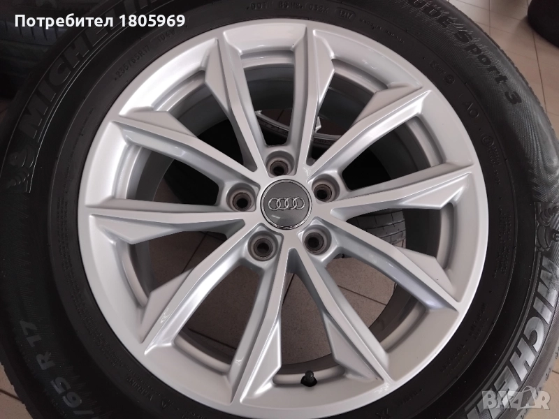 4бр. ал. джанти Audi (оригинални) 5x112 , 8x17 , ET39 , централен отвор 66,5мм, снимка 1
