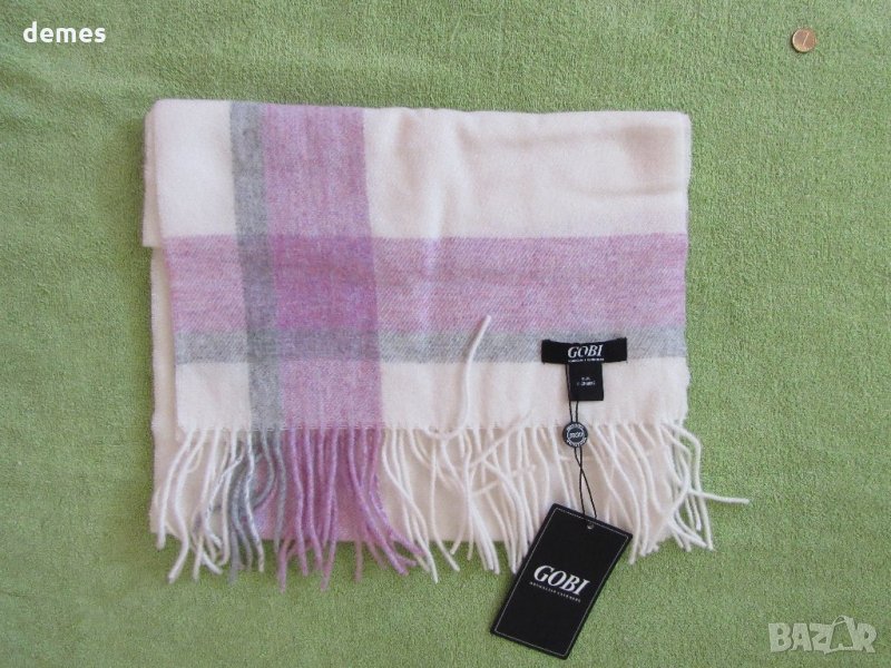  Нов кашмирен шал GOBI-лилаво и бяло, Монголия, снимка 1