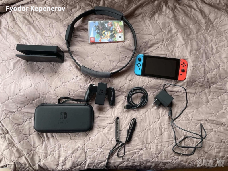Продавам Nintendo Switch + Ring Fit Adventure комплект, снимка 1