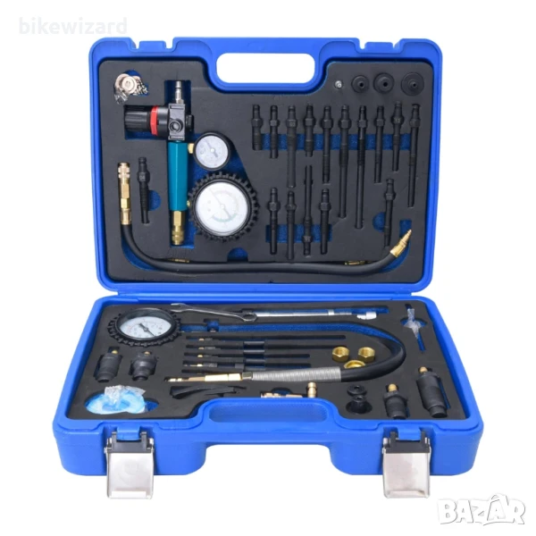 Umelee 46 бр. тестер за компресия и течове за бензинови и дизелови двигатели НОВО, снимка 1