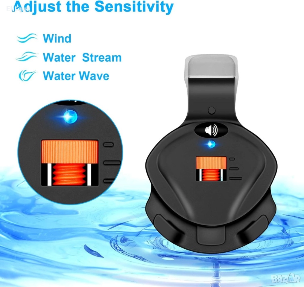 Електронен LED звънец за въдица с регулируем звук - идеален за дневен и нощен риболов на шаран, снимка 1