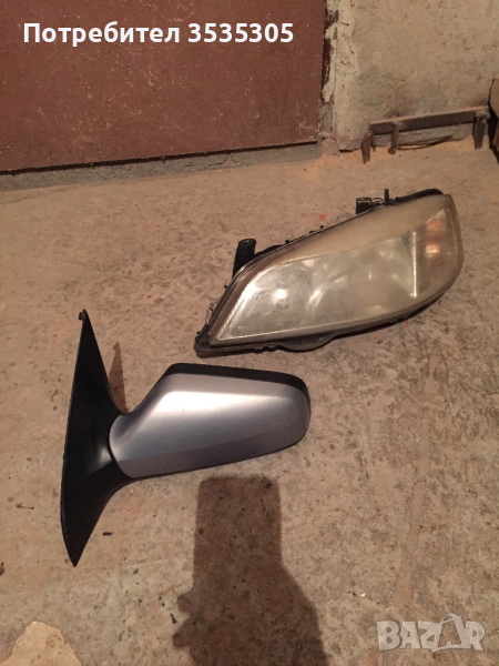 Ляв фар за Опел Астра Г  и странично ляво огледало , снимка 1