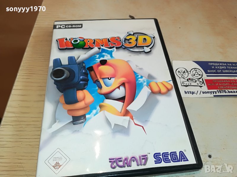 SEGA WORMS 3D PC CD-ROM X2 CD-ВНОС GERMANY 3103231704, снимка 1