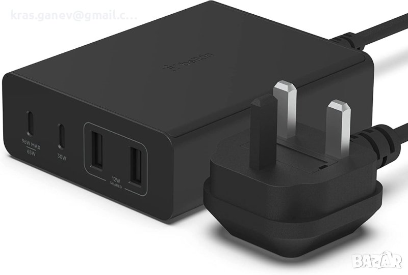 Belkin 108W GaN USB станция за зареждане за множество устройства, снимка 1