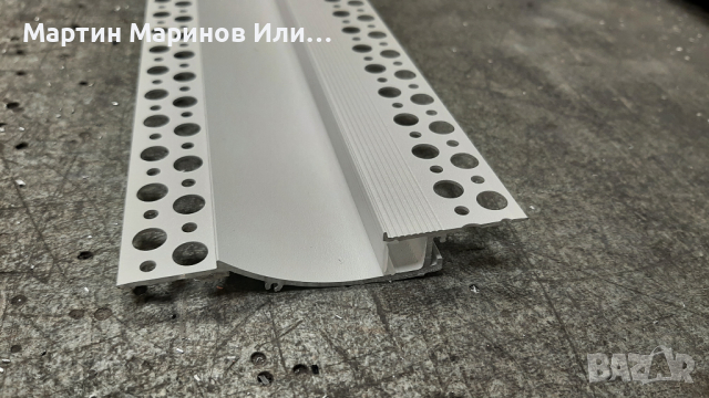 Алуминиев Профил за LED лента.Скрито осветление за Под.Профил за вграждане