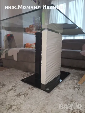 Трапезна стъклена маса, снимка 5 - Маси - 48432742