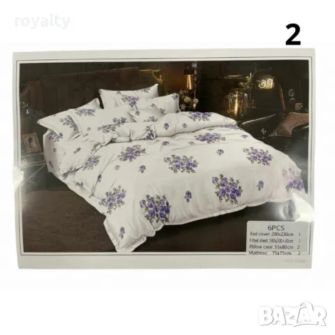 Луксозен спален комплект от 6 части, снимка 7 - Олекотени завивки и одеяла - 49198209
