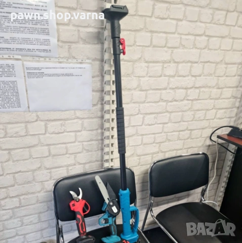 Градински комплект – телескопичен прът + акумулаторна ножица + резачка за клони – чисто нов!, снимка 2 - Други инструменти - 53507955