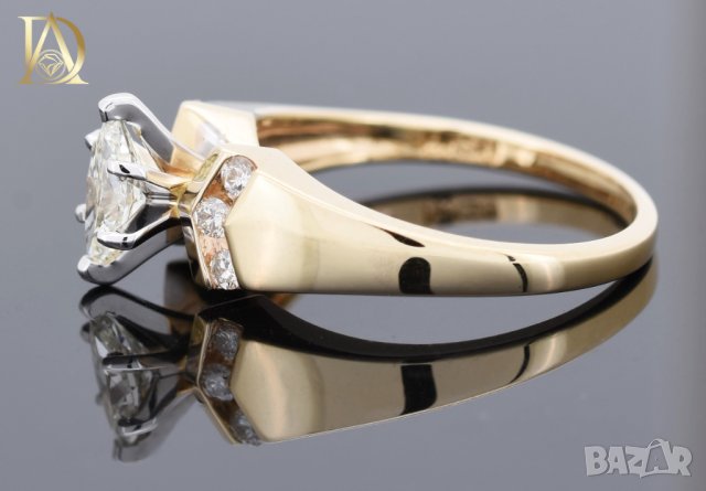 Нов Златен Пръстен с 0.64кт Естествени Диаманти , снимка 3 - Пръстени - 40062972