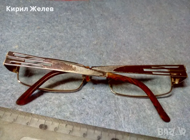 СТАРИ ДИОПТРИЧНИ ХЕЛИОМАТИК ОЧИЛА с ПОЗЛАТА по РАМКАТА и НУЖДА от ЛЕК РЕМОНТ 47700, снимка 4 - Слънчеви и диоптрични очила - 47540400
