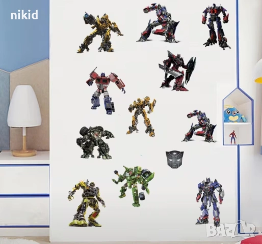 Трансформерс transformers Трансформърс робот роботи самозалепващ стикер лепенка постер стена мебел