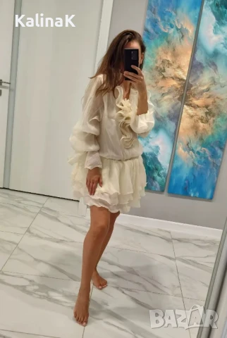 Жълта къса рокля, снимка 3 - Рокли - 51194767