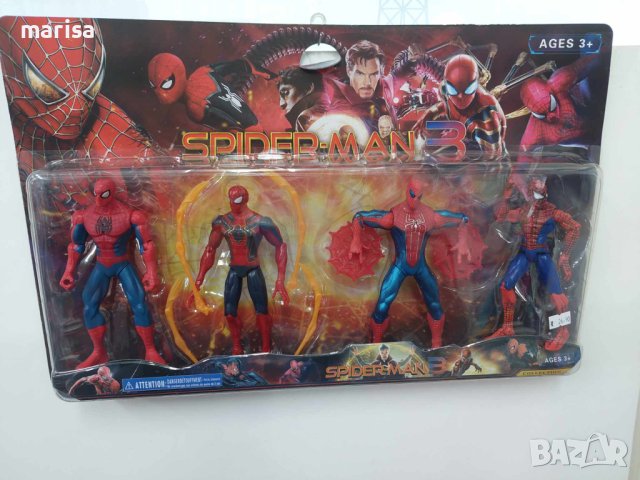 Комплект фигури Спайдърмен 4 броя с чупещи стави, блистер, 2 модела- 94276, снимка 4 - Фигурки - 36675771