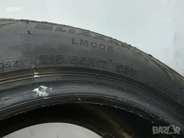 2бр зимни гуми 215/55/17 BRIDGESTONE L06505 , снимка 4 - Гуми и джанти - 55736451