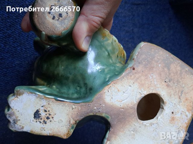  Vintage Large Ceramic Foo Dog Statue      Китаиски порцелан , китайско кучие, снимка 13 - Антикварни и старинни предмети - 41681370