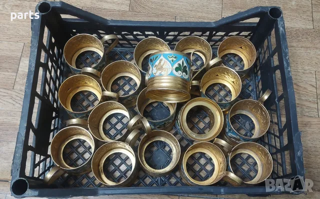 Стари Руски Поставки за Чаши 6бр.