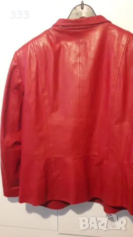 Дамско червено сако /яке / - естествена кожа , снимка 4 - Якета - 50255440