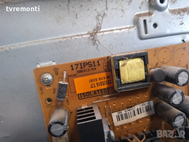 POWER BOARD ,17IPS11 - for,TELEFUNKEN T32TX182DLBP. for 32inc VES315WNDS-01, снимка 3 - Части и Платки - 50566511