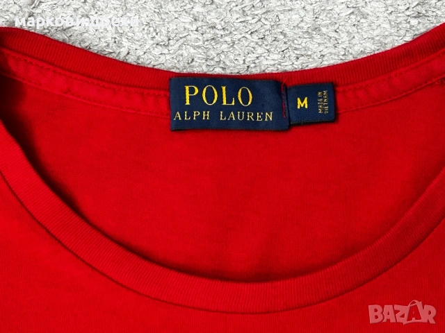 Long-Sleeve Graphic T-Shirt Save your Wishlist Polo Ralph Lauren M, снимка 6 - Блузи - 53494094
