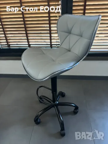 Бар стол на колелца Brooklyn black + доставка и 2г гаранция, снимка 11 - Столове - 47917311