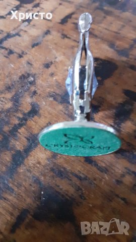 метален декоративен лебед CRAFTOCRAFT със Сваровски Swarovski кристали, снимка 4 - Статуетки - 41084533