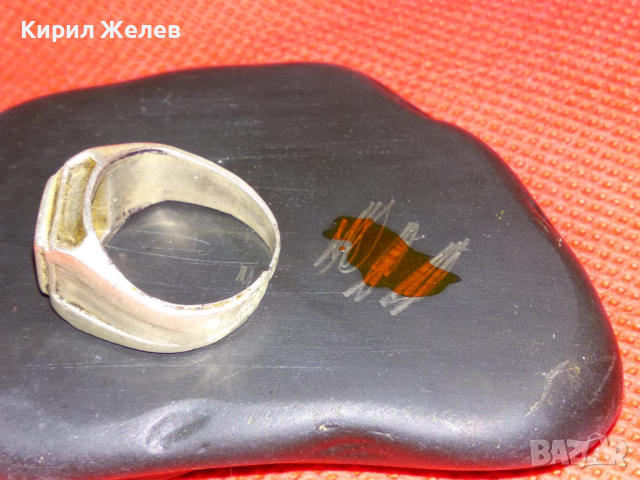 СТАРИНЕН КЛАСИЧЕСКИ РЕТРО МОДЕЛ СРЕБЪРЕН РЕГУЛИРУЕМ ПРЪСТЕН ВИСОКА ПРОБА СРЕБРО РЪЧНА РАБОТА 43237, снимка 6 - Антикварни и старинни предмети - 44610892