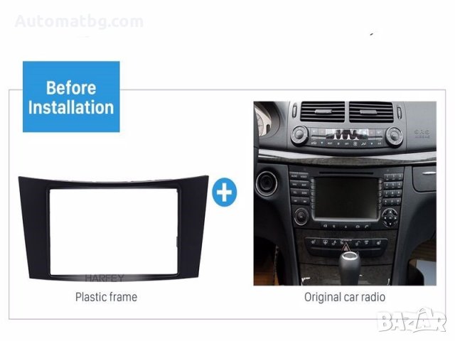 Адапторна рамка Automat, За BENZ E CLASS W211, CLS C219, 2001-2009г, Черен, снимка 2 - Аксесоари и консумативи - 35937397