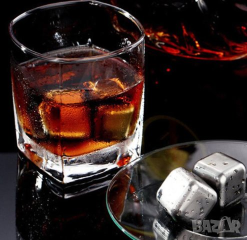 Кубчета за Изстудяване Whiskey Stones Камъни за Уиски Whisky Stones Неръждаема Стомана 30 Грама Брой, снимка 5 - Форми - 41373363