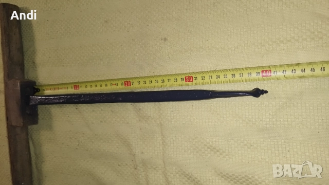 Дърводелски свредел от ковано желязо - ретро инструмент, маткап, снимка 2 - Бормашини - 52687912