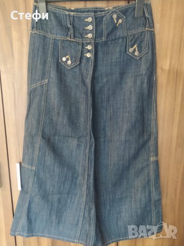 НАМАЛЕНА Дамска дънкова пола Franco Ferucci , снимка 6 - Поли - 40163679