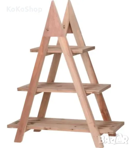 Дървен цветарник на 3 нива-32х48х79 см./цветарник/дървена цветарник/поставка за цветя