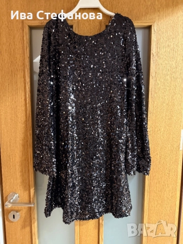 Нова блестяща празнична парти официална коктейлна рокля пайети с подплата